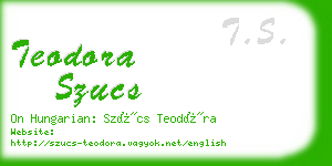 teodora szucs business card