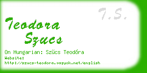 teodora szucs business card